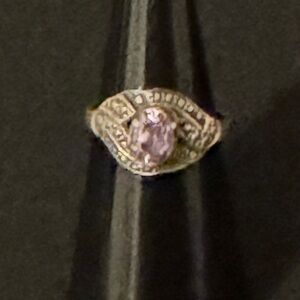 Elegant Sterling Silver and Amethyst Gemstone Ring